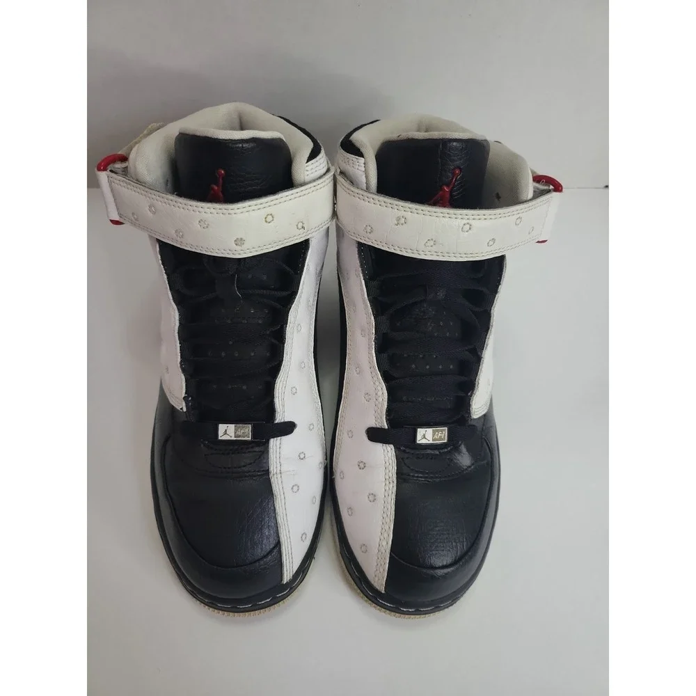 Nike Air Force 1 Fusion Jordan 13 Bred Mens Size 6Y Black Varsity Red 375472-101
